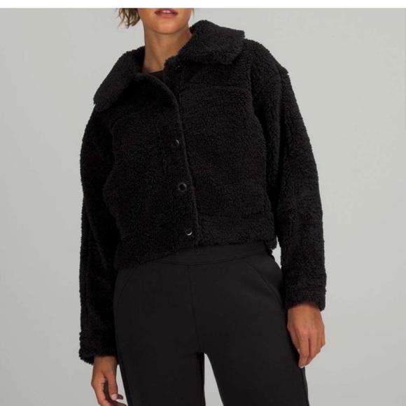 lululemon athletica Jackets & Blazers - Lululemon // EUC  Black Sherpa Teddy Jacket